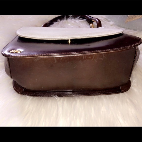 BALMAIN Vintage Brown Leather Handbag - Picture 5 of 7